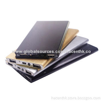 1,000mAh Metal Case Dual USB Power Banks with 5V/2.1A Output